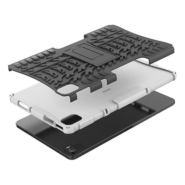 Dekktekstur TPU + PC Støtsikkert Deksel Med Holder For Xiaomi Pad 5 / 5 Pro White
