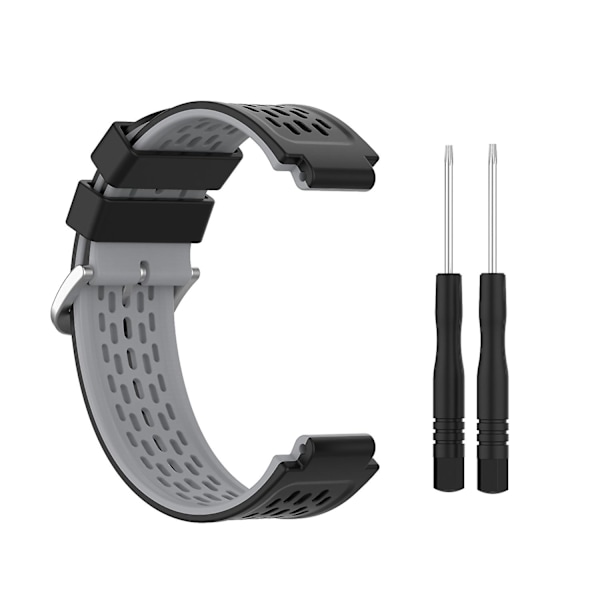 För Garmin Approach S2 / S4 Silikonarmband För Garmin Approach S2 / S4 Black Grey