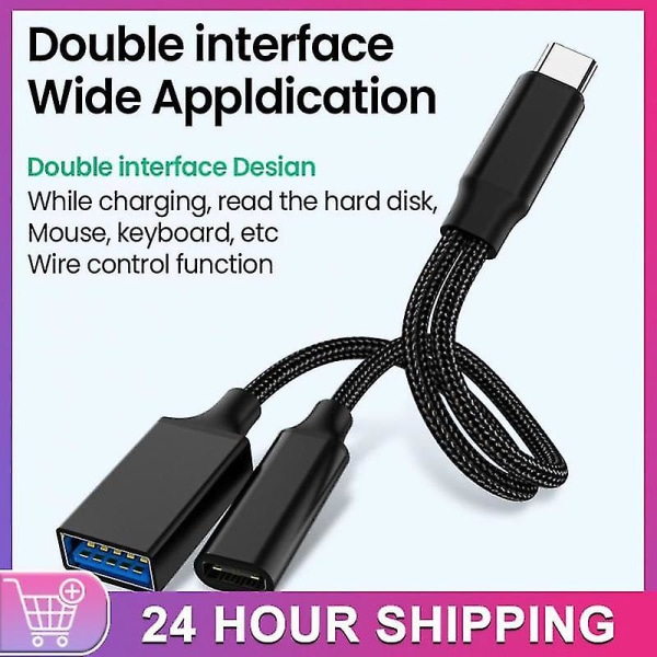 USB C Otg -lataussovitin 10w Pd-laturi 2 in 1 Type-c Uros - Usb2.0 Naaras Otg-liitin Matkapuhelinsovittimet Macbook Pro 02 Type C 10W