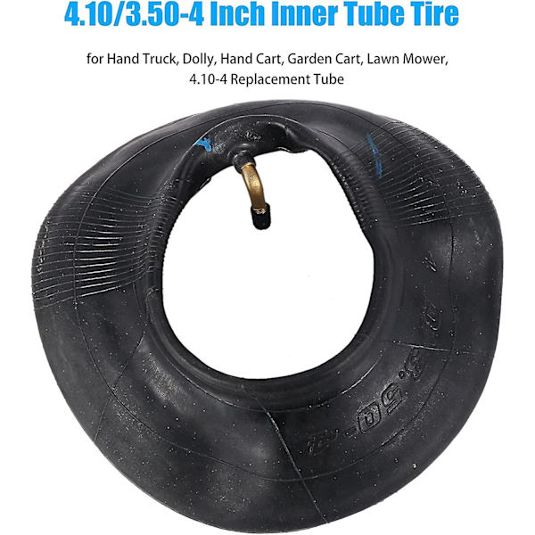 2 pakke 4,10/3,50-4" indre rør for håndvogn, transportvogn, hagevogn, gressklipper - erstatning for 4,10-4
