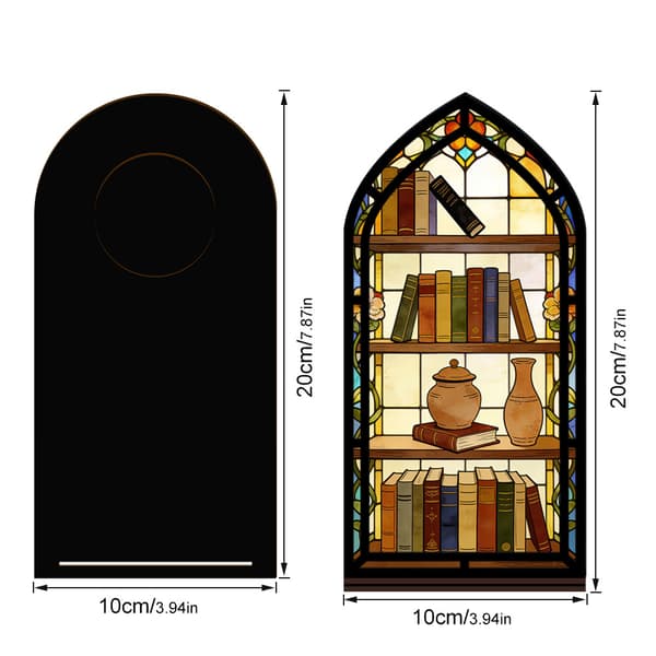 Fantasy bokkrok for bokelskere, med stearinlyslampe Bookshelf