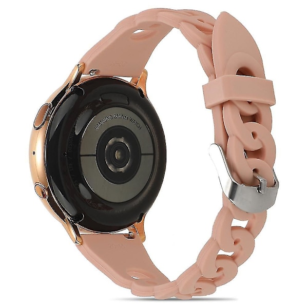 Garmin Venu 2 Plus/Samsung Galaxy Watch4 -älykellolle 20 mm:n ympyrämuotoinen vaihdettava ranneke Pink, Pink C Samsung Galaxy Watch A