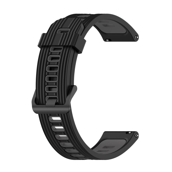 20 mm silikone urrem til Garmin Venu 2 Plus Black Grey