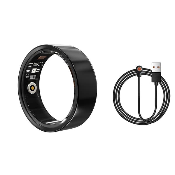 Smart Ring R02D, Hjertefrekvens, Blodoksygen, Helse, Trening Og Søvnovervåking (Svart, 9#)