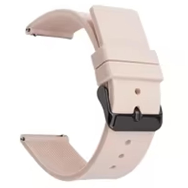For Samsung Galaxy Watch6 Classic 47mm / Watch4 40mm / GarminActive 20mm Watchband med svart spänne i silikon Pink