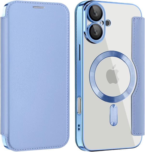 Fodral för iPhone 16 Plus kompatibel med MagSafe (blå)