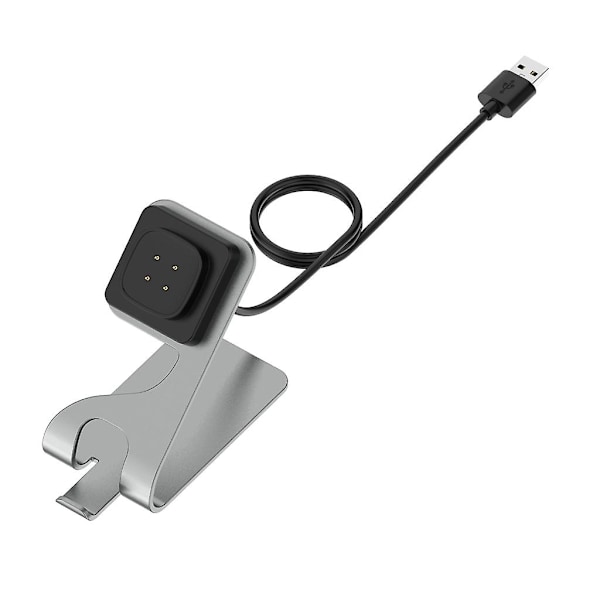 Trådløs oplader dock ladestation til Versa3 Versa4 Sense Sense2 ur Gray