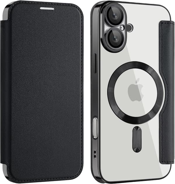 Etui til iPhone 16 Plus kompatibel med Magsafe (sort)