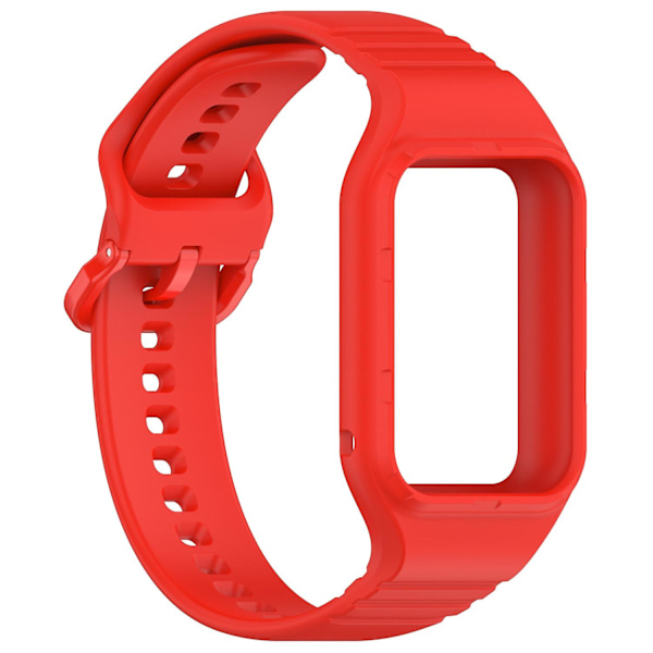 Enkel justerbar klockarmband i flexibelt silikon för Xiaomi Smart Band 8 Pro - Röd Red