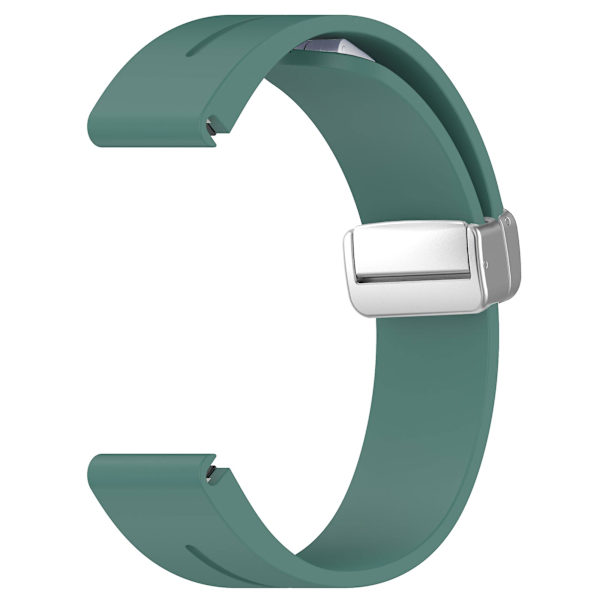Silikoninen 26 mm:n taittuva hopeasolki ranneke Garmin Fenix 7x/7x Solar/tactix 7 Pro -kellolle Green