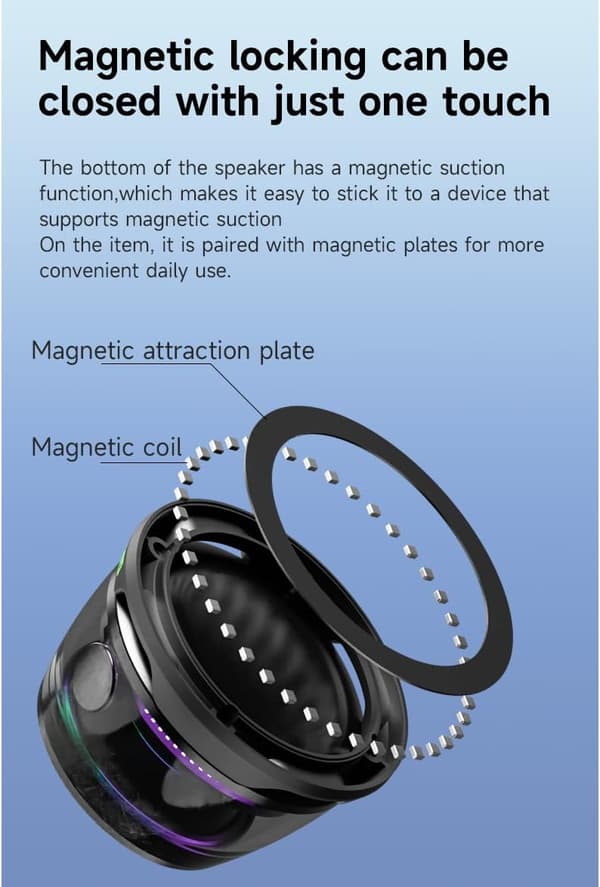 Bluetooth-højttaler med RGB-farvelys 3D Surround Sound Effect (hvid)