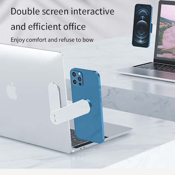 2 i 1 Laptop Expand Stand Notebook För iPhone Xiaomi Support För Macbook Air Pro Stationär hållare Dator Notebook Tillbehör white