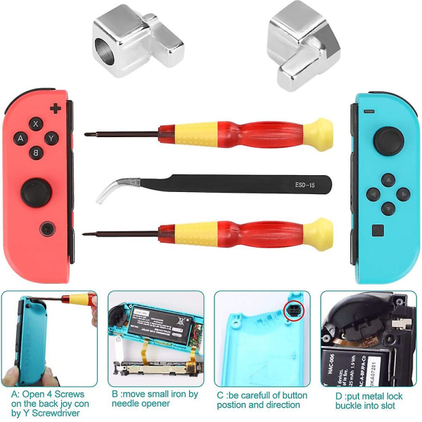 3D Analog Joystick Tommelpinner erstatning for Nintendo Switch