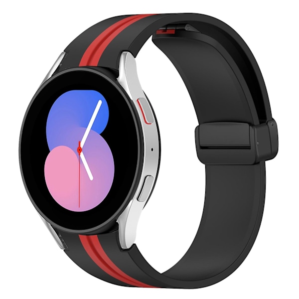 Silikonarmband för Samsung Galaxy Watch 5 44mm Black Red