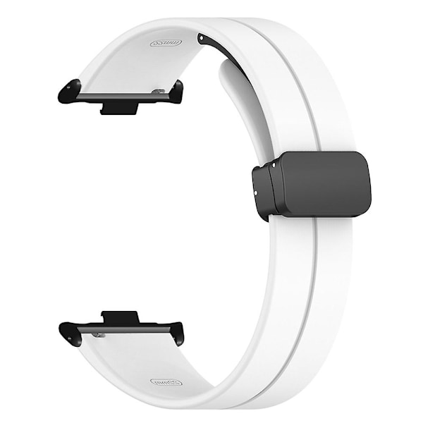 Silikone urrem til Xiaomi Smart Band 8 Pro, med magnetisk foldelås White