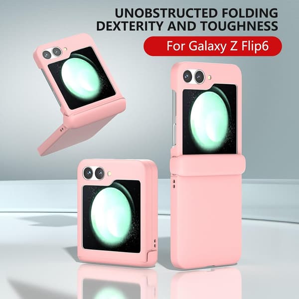 Etui til Samsung Galaxy Z Flip 6, hengselbeskyttelse Pink