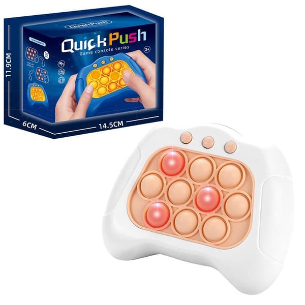 Quick Push Bubble Spillkonsoll, Hånd-øye-koordinasjonsspill (Hvit)