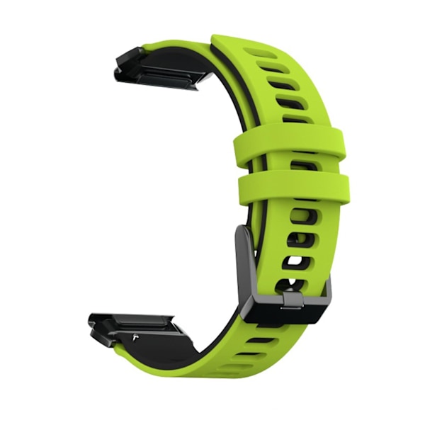 Til Garmin Fenix 6X silikone urrem Lime Green Black