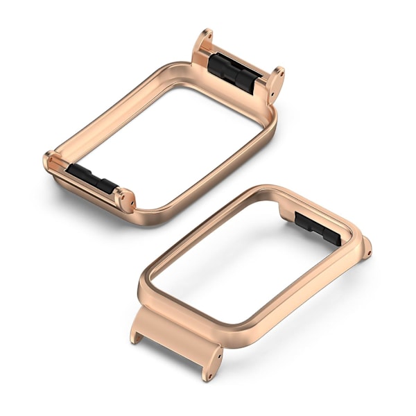 Xiaomi Mi Band 7 Pro -kellolle tarkoitettu suojakuori, iskunvaimennuksella varustettu suojakehys, tukee 18 mm:n ranneketta Pink gold D Xiaomi Mi Band 7 Pro