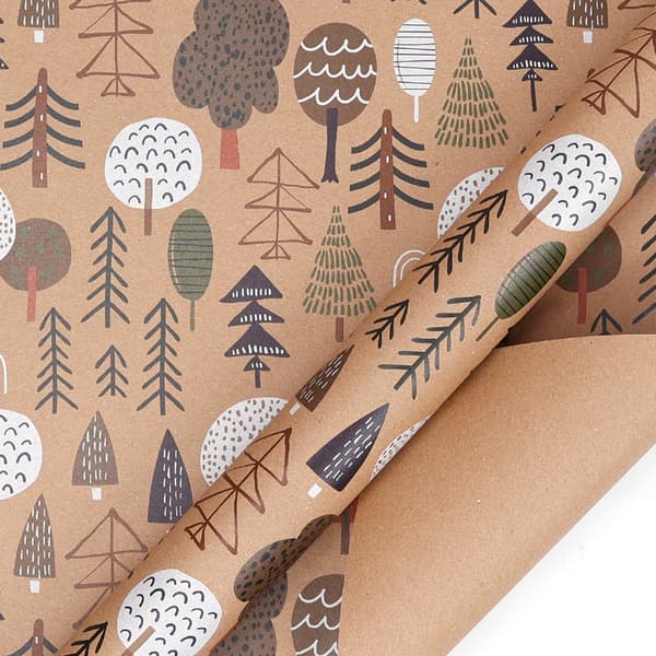 Presentpapper - 4 ark jul för vinterhelgen jul, 27,6 * 19,7 tum (05)