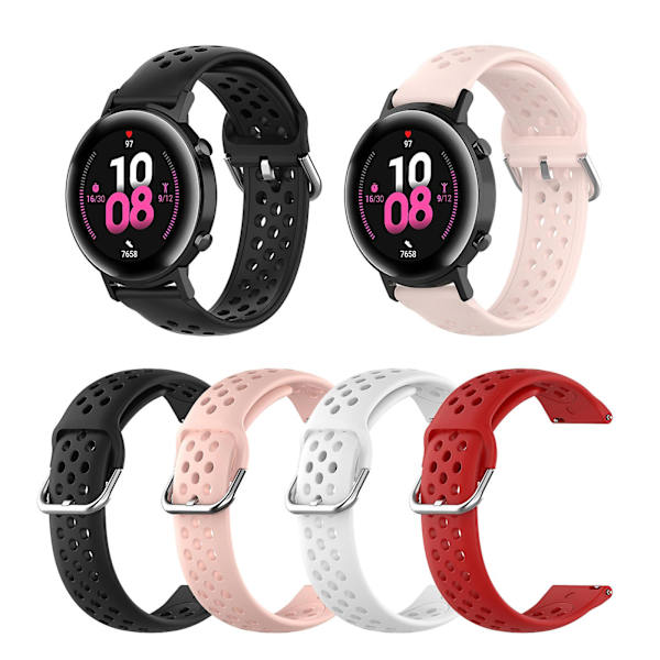 Silica Armbandsbälte för Venu 2 Plus 20mm Watch Soft Strap Loop Armband Black