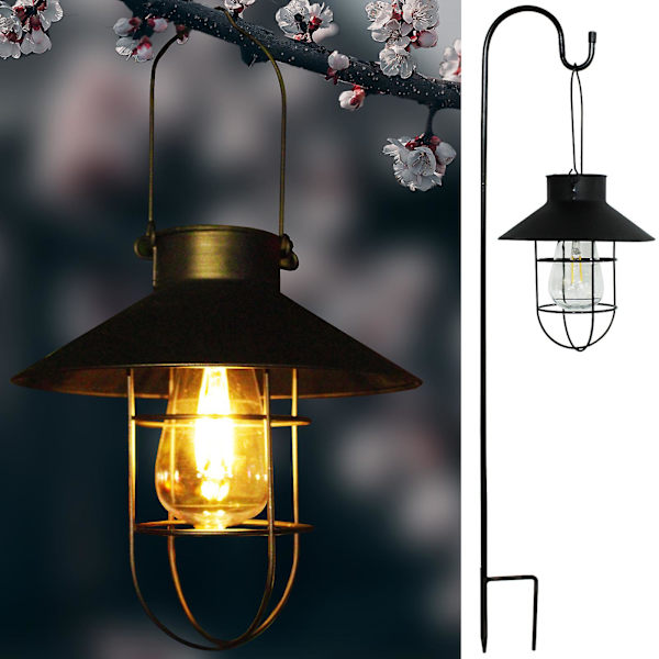 Aurinkovalo puutarhan sisustukseen Vedenpitävä ulkovalo Black with Bracket01