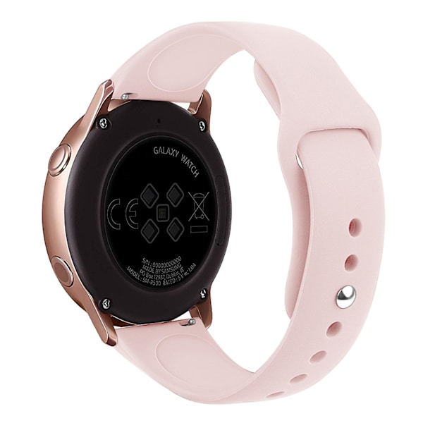 Til Samsung Galaxy Watch Active2 Bluetooth-version 40mm Smart Watch Solid Color Silikonurrem Pink