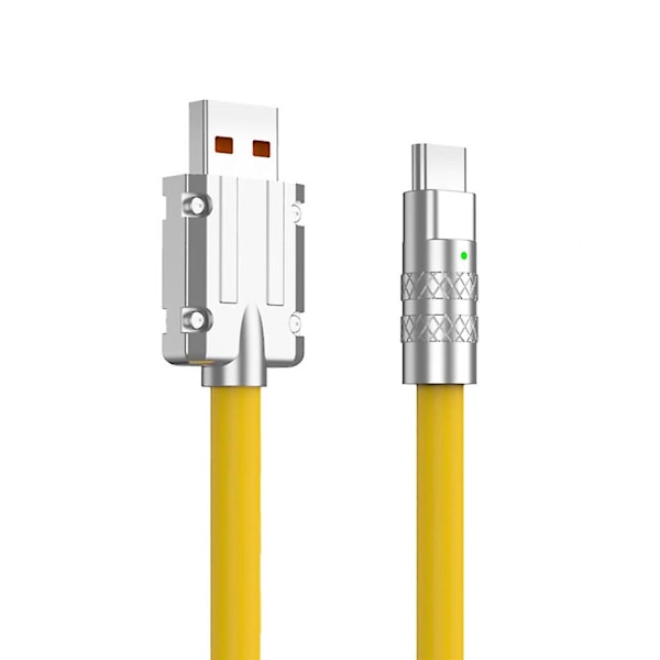 120w Type C-kabel for lading og dataoverføring til Type-c-smarttelefon Yellow