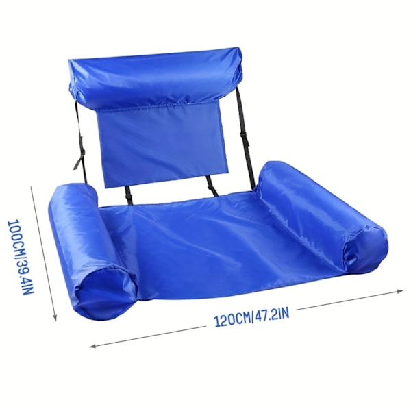Luksuriøs Oppblåsbar Vannseng - Slitesterk Pvc Flytende Senge Sofa (Himmelblå)