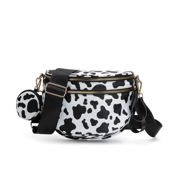 Crossbody Bumbag, Justerbare Brede Stropper (Ko-print)