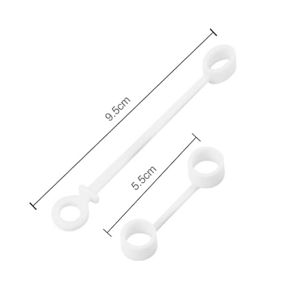 1 set silikonfodral anti-förlust skyddande fodral för pennladdningsadaptrar White