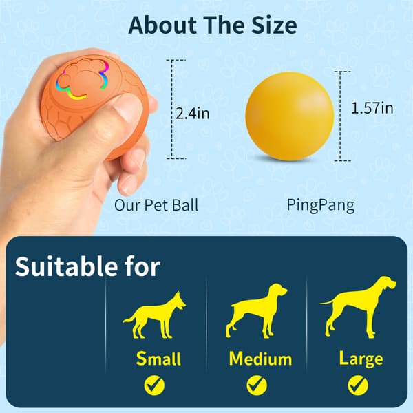Leksaksbollar för katt och hund, ersättningsskal (orange)