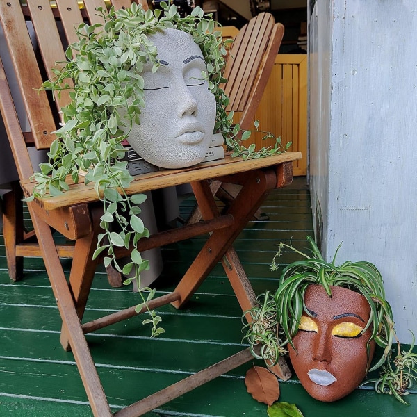 Face Blomsterpotte Vegghengt Blomsterpotte Hjem Hage Veggdekorasjoner 03