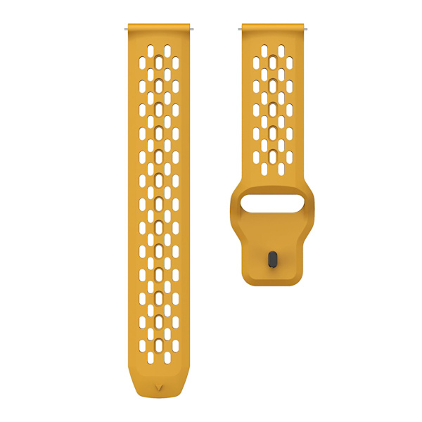 Garmin vivoactive 5 / Venu 2 Plus silikonklockarmband 20 mm ihålig justerbar rem Dark Yellow