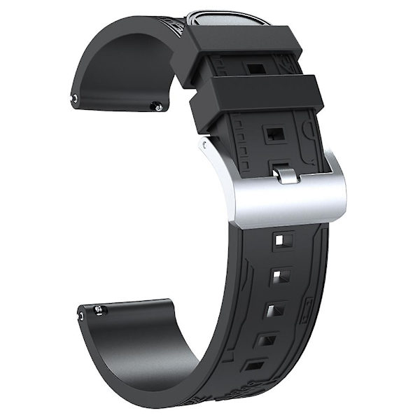 Samsung Galaxy Watch6 44mm / Huawei Watch GT 3 42mm / Garmin vivoactive 5 Yleinen 20mm Pehmeä Silikoni Ranneke Black