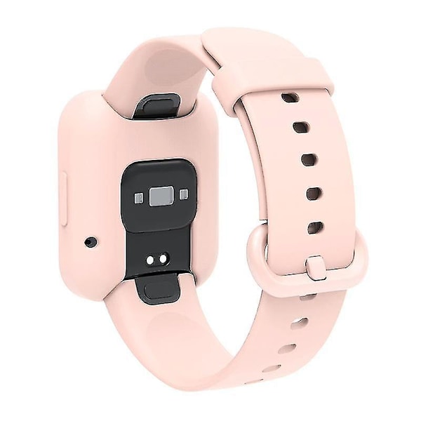 For Xiaomimi Watch Reserve Rem 2-i-1 Watch Band+Watch Case Silikon Watch Band med Spenne Pink, Pink Pink E Xiaomi Redmi Watch