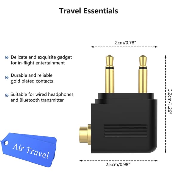 Bluetooth-modtager med 3,5 mm Aux-lydstik, Bt13 med forgyldt adapterstik (sort)