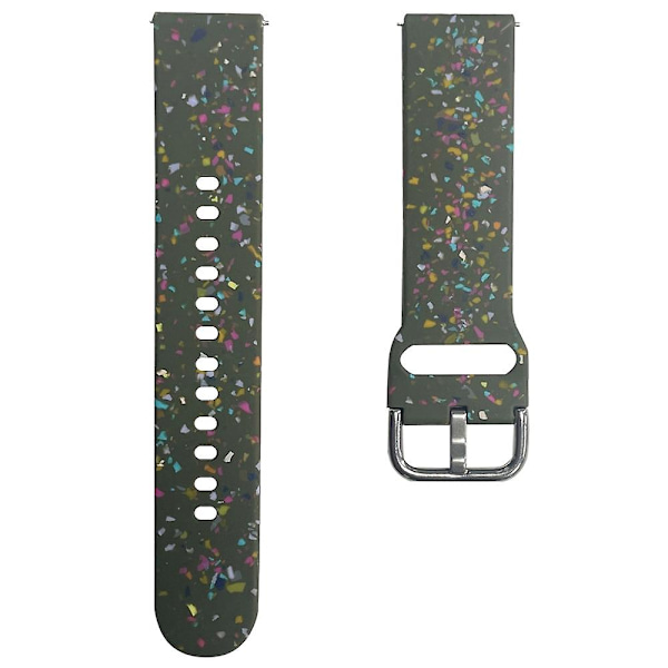Samsung Galaxy Watch3 41mm/Huawei Watch GT 2 42mm:lle vaihdettava ranneke 20mm kuviollinen ranneke Green C Samsung Galaxy Watch3