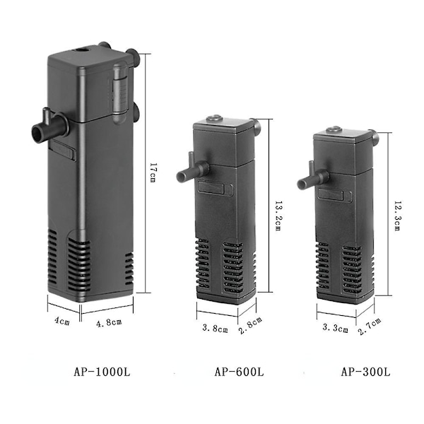 Akvariumfilter Dränkbart inbyggt filter Fish Tank Filter Pump AP-1000L