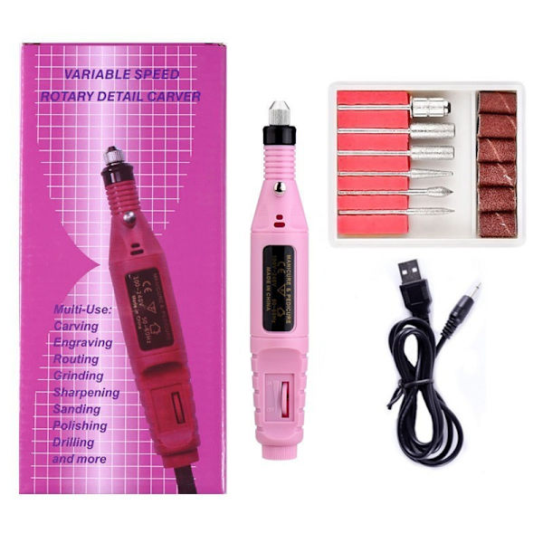 Kynsien hiomakynä - Kynsien hiomakynä kuolleen ihon poistamiseen pink