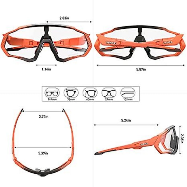 Cykelglasögon Herr Photochromic Solglasögon Dam Mtb Mountain Bike Cykel color 8