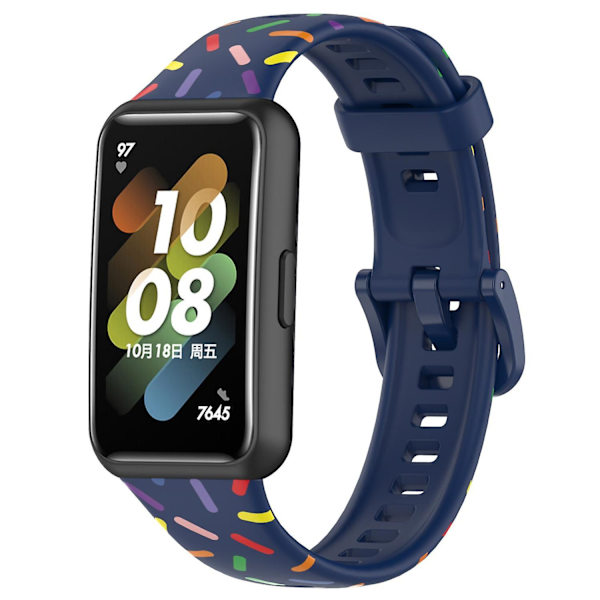 Huawei Band 7:lle suunniteltu rannekoru, vaihdettava silikoniranneke Blue, Midnight Blue F Huawei Band 7