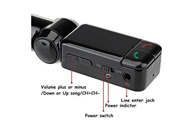 Trådløs Bluetooth V2.0 Stereo Bil Kit FM Transmitter Mp3 USB Disk Afspiller (Sort),