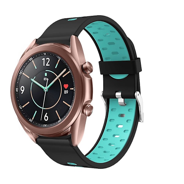 Silikoneurrem til Samsung Galaxy Watch 3 45mm Black Mint Green