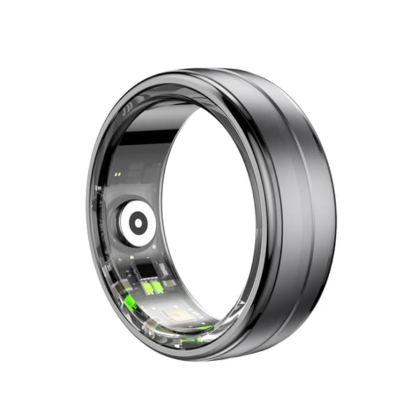 Smart Ring R06 (Qring), Pulsmåler og Blodiltmåler, IP68 Vandtæt (Sort, 10#)