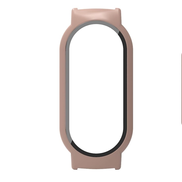 För 8/8 NFC Full Edge-Screen Protector Case Watch Bumper-Shell Dammtätt cover Pink