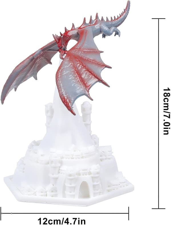 3D-utskrift nattlampa med USB-present lämplig (eldrake)