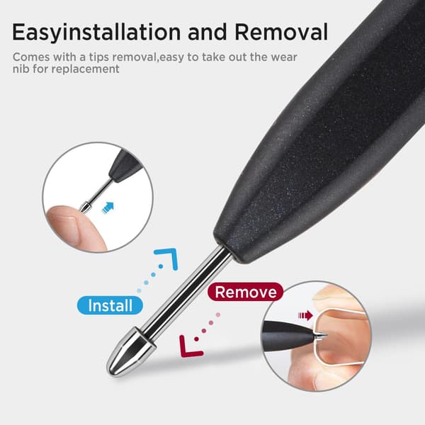 Udskiftningsspidser - 2-pak metalspids med fjerner til Remarkable 2 Paper Tablet Marker Plus