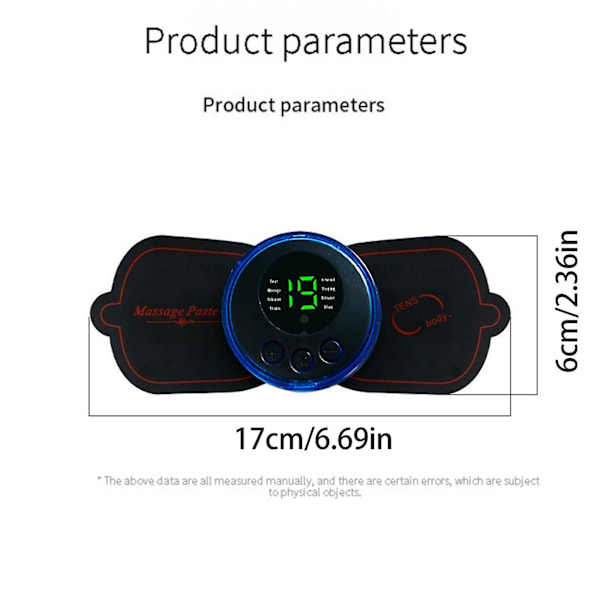 Mini Acupoints Massager Ems Stabil Strömförsörjning Fjärrkontroll Acupoints Massager Combination 3