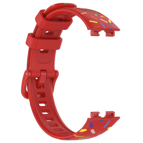 Til Huawei Band 8 Plettet Silikone Rem Udskiftning Rem Red, Red B Huawei Band 8